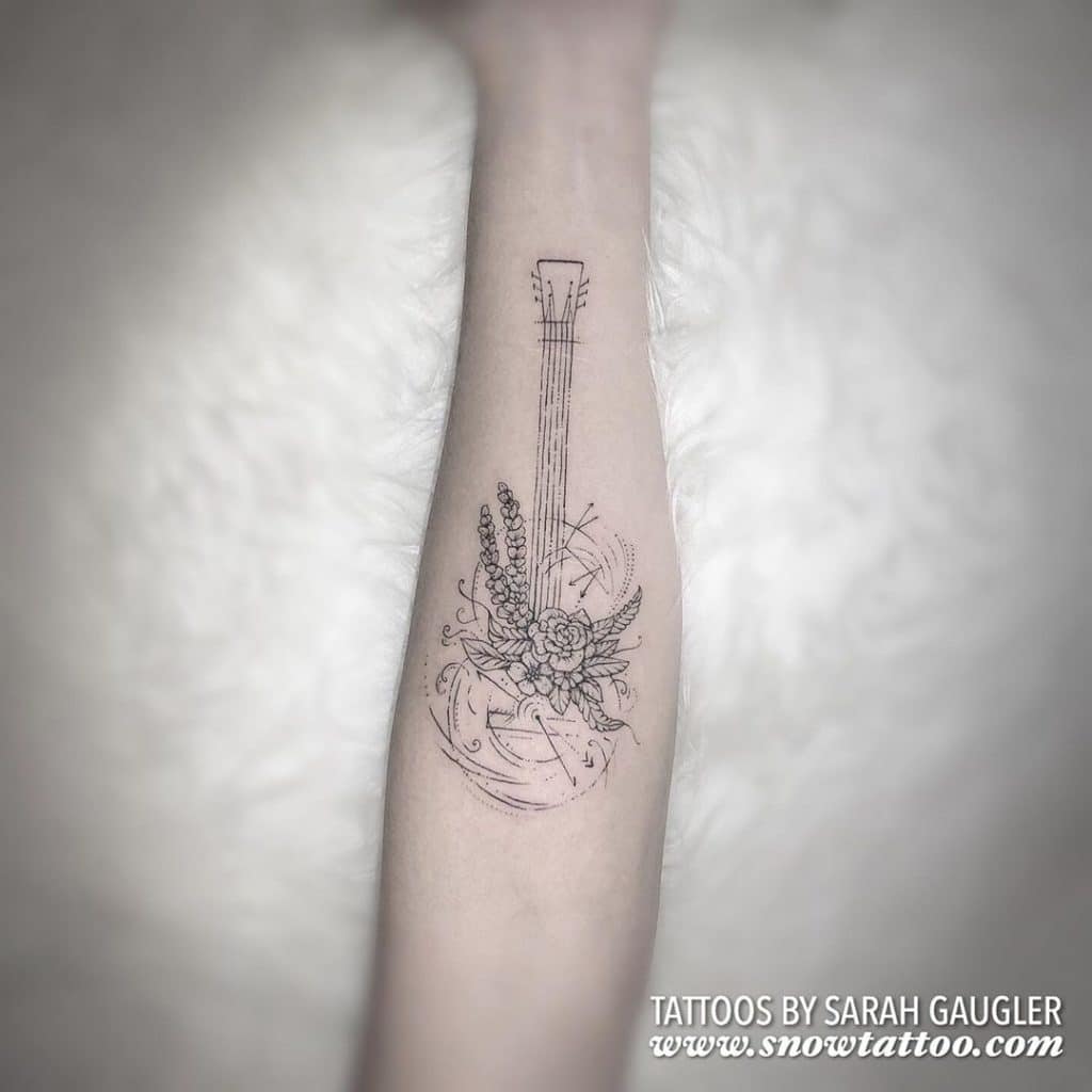 guitar tattoo