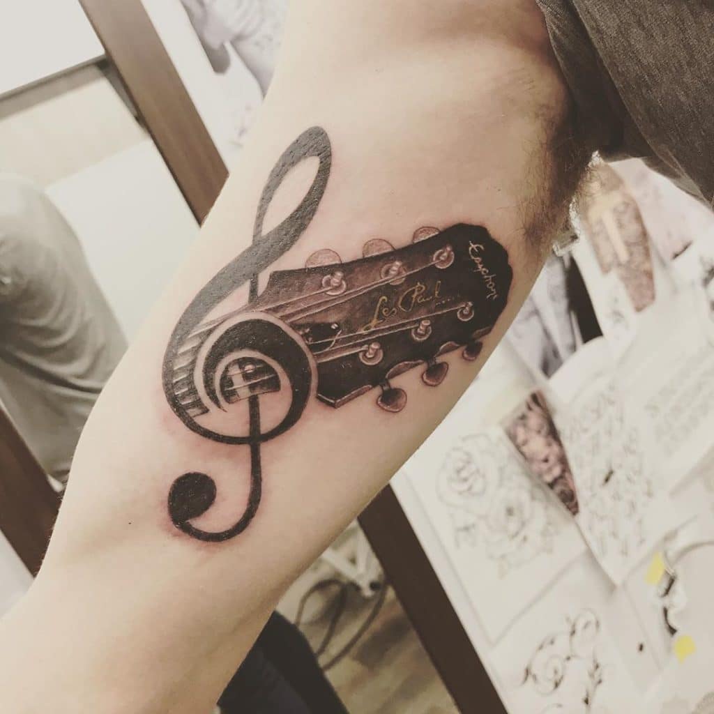 guitar tattoo