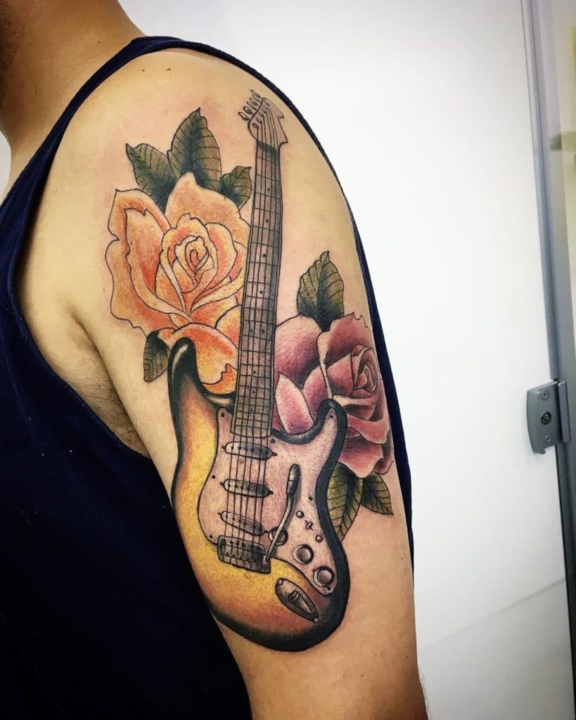 guitar tattoo