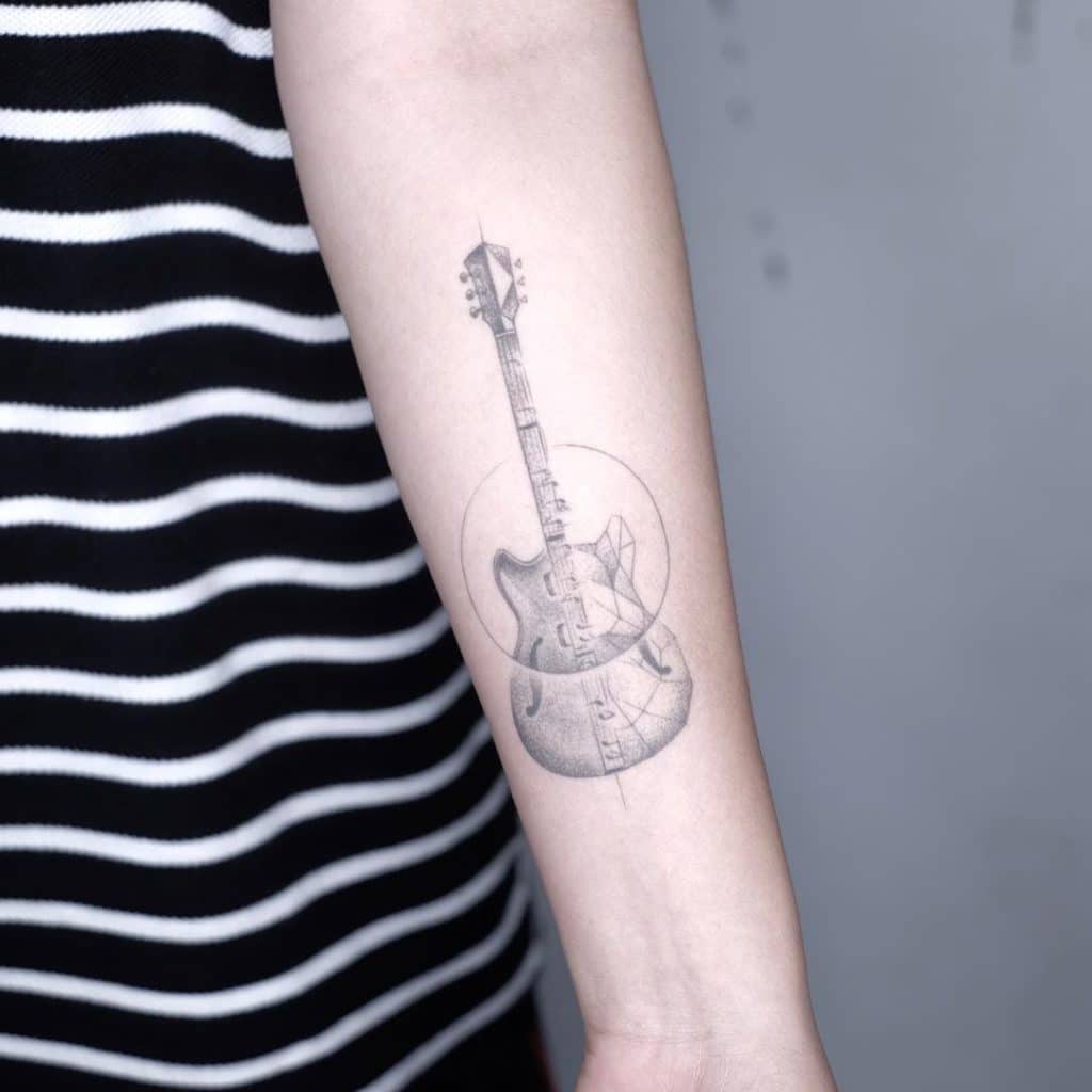 guitar tattoo