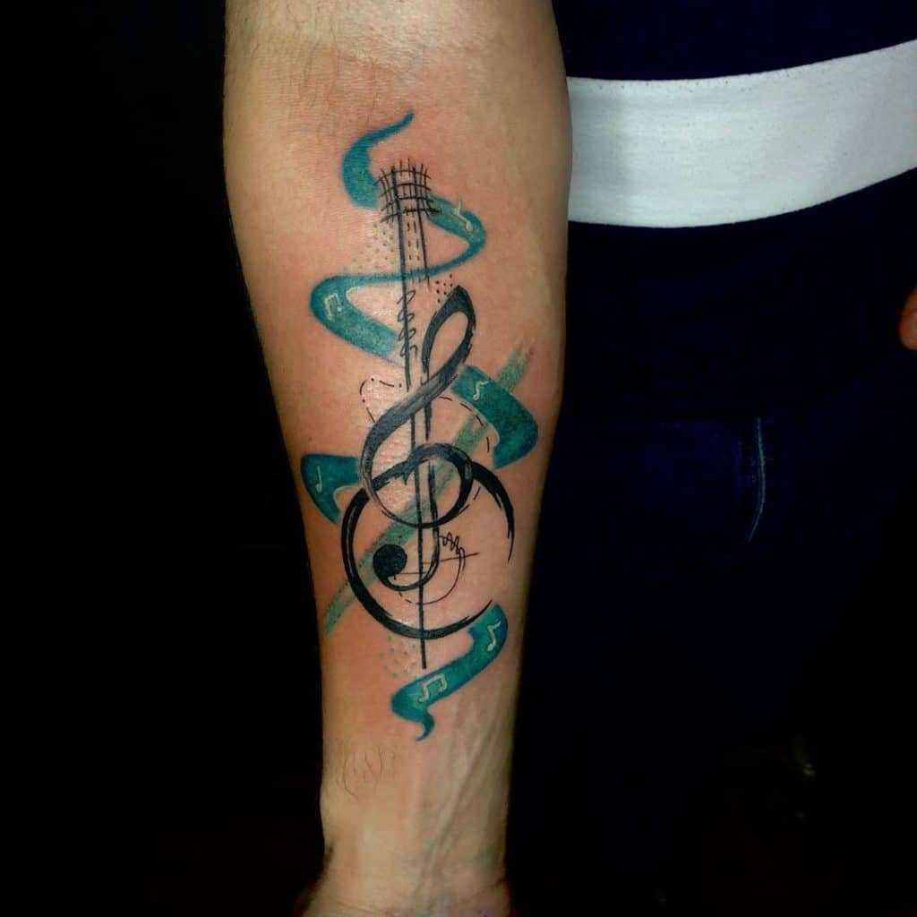 guitar tattoo