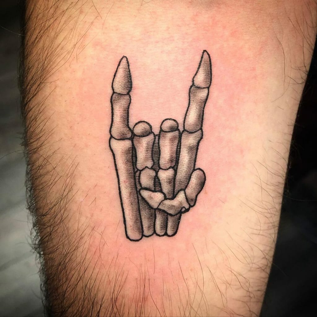 skeleton hand tattoo