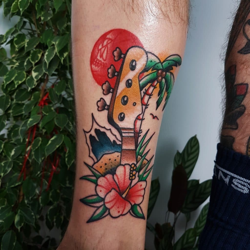 guitar tattoo