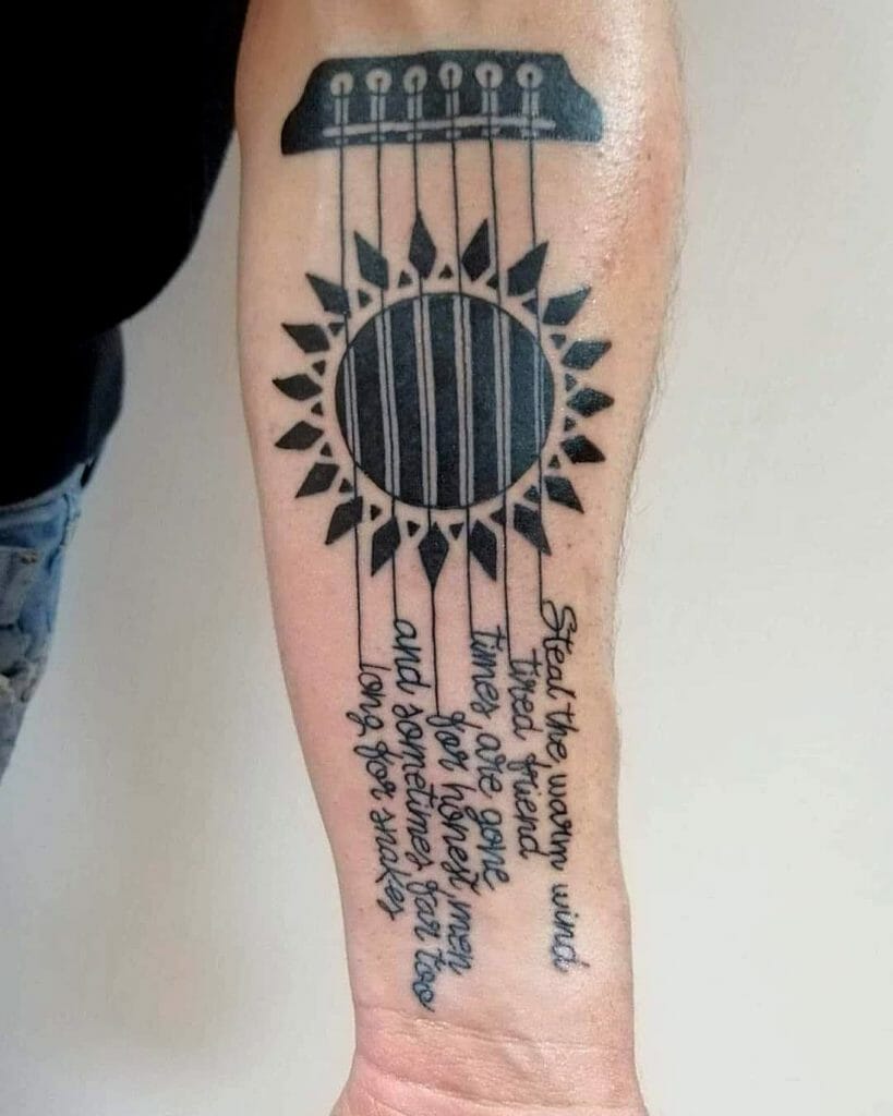 guitar tattoo