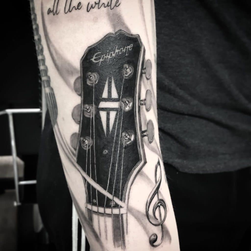 guitar tattoo