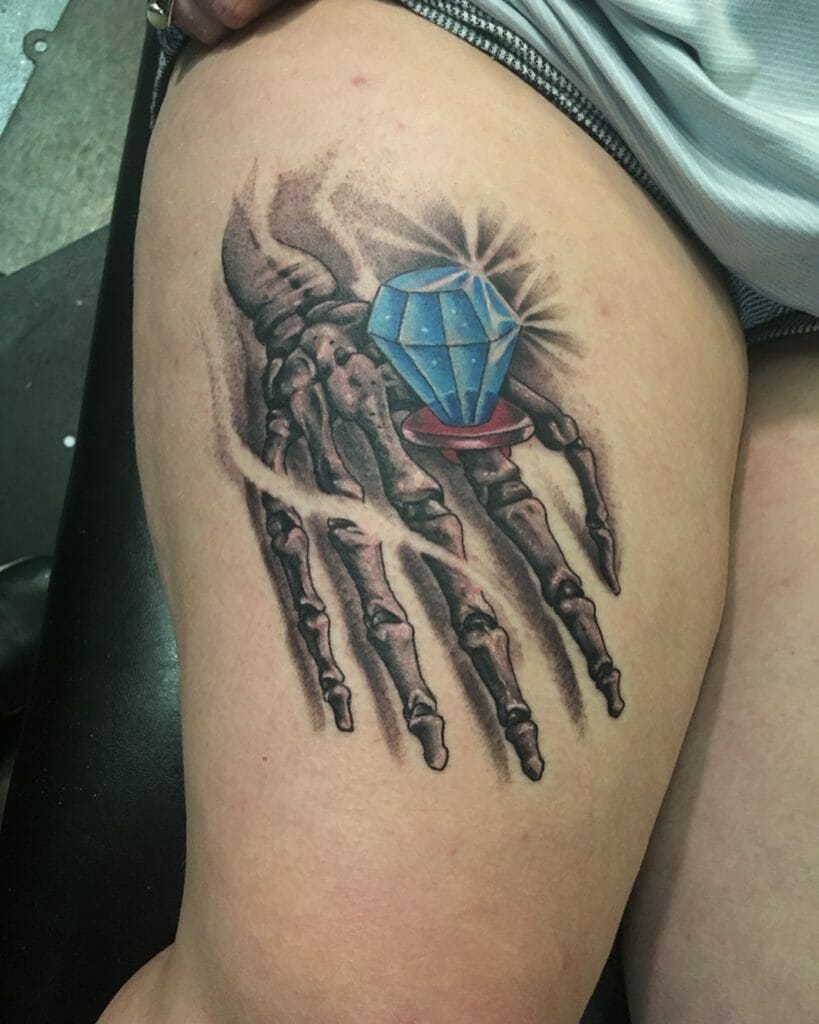 skeleton hand tattoo