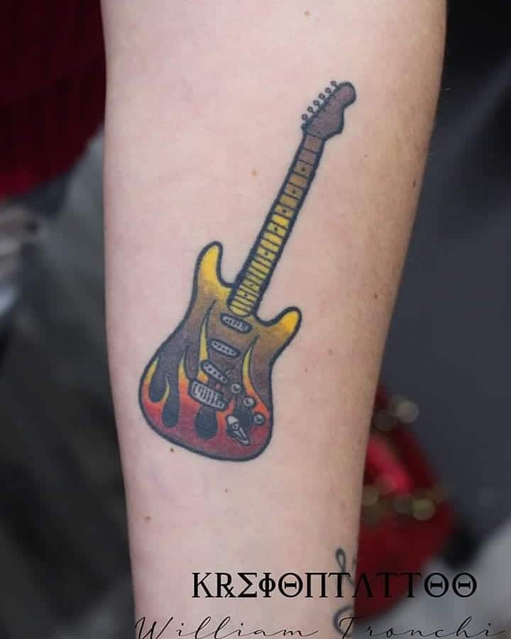 guitar tattoo