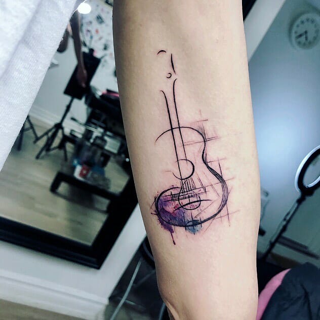 guitar tattoo