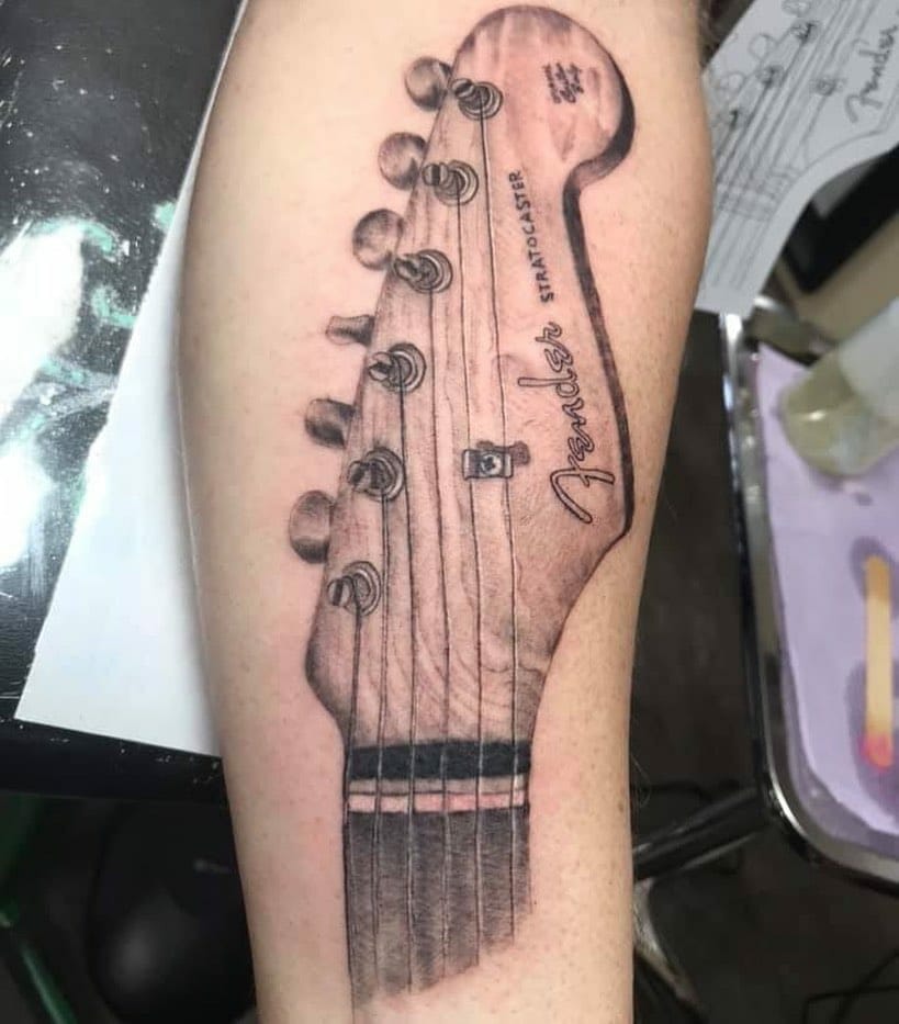 guitar tattoo