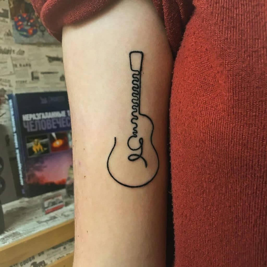 guitar tattoo