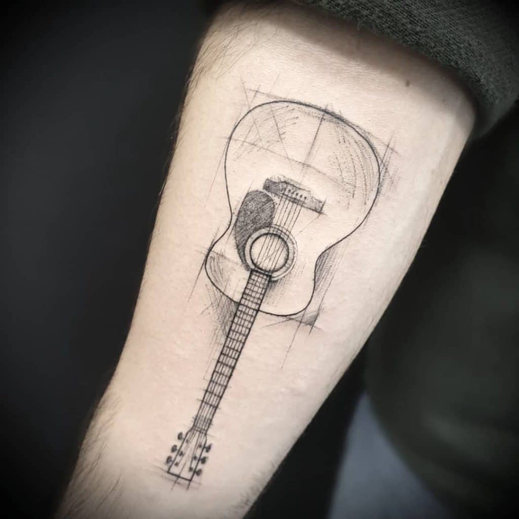 guitar tattoo