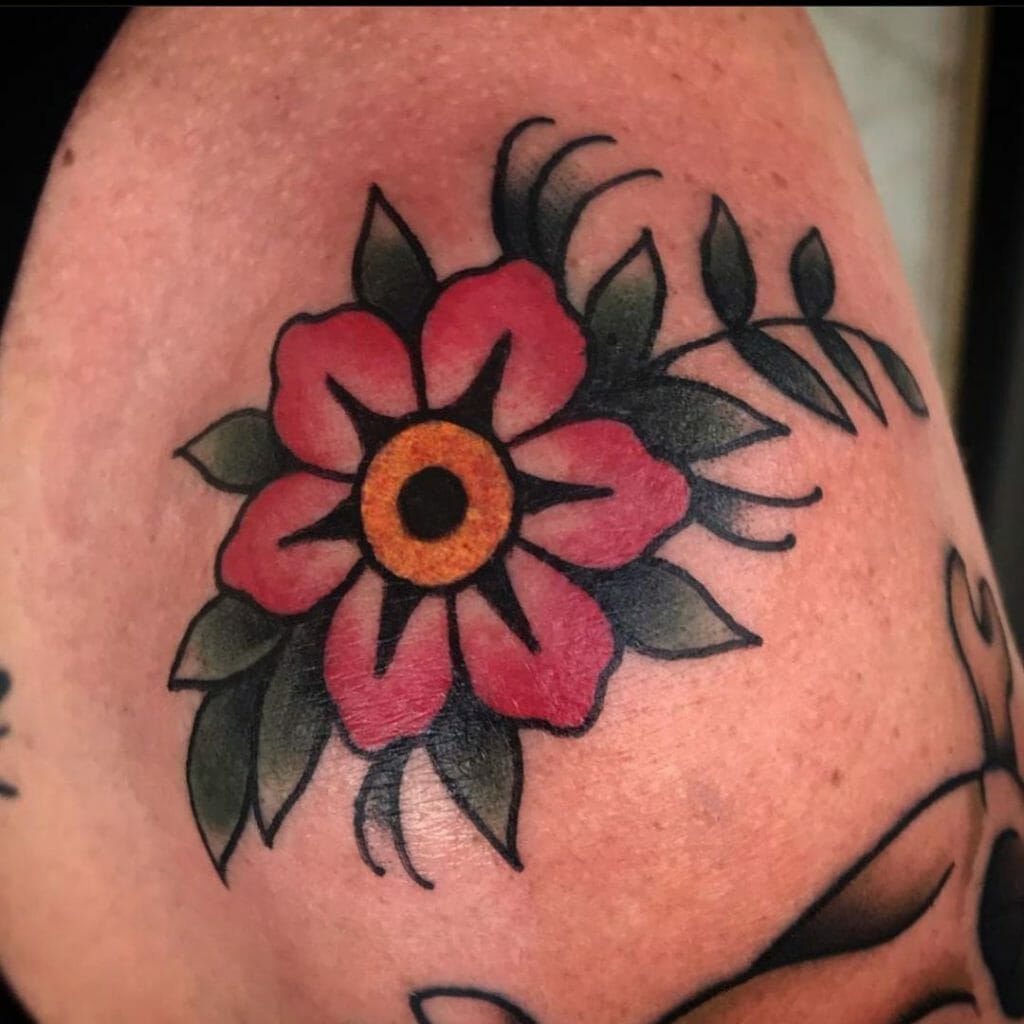 traditional flower tattoo