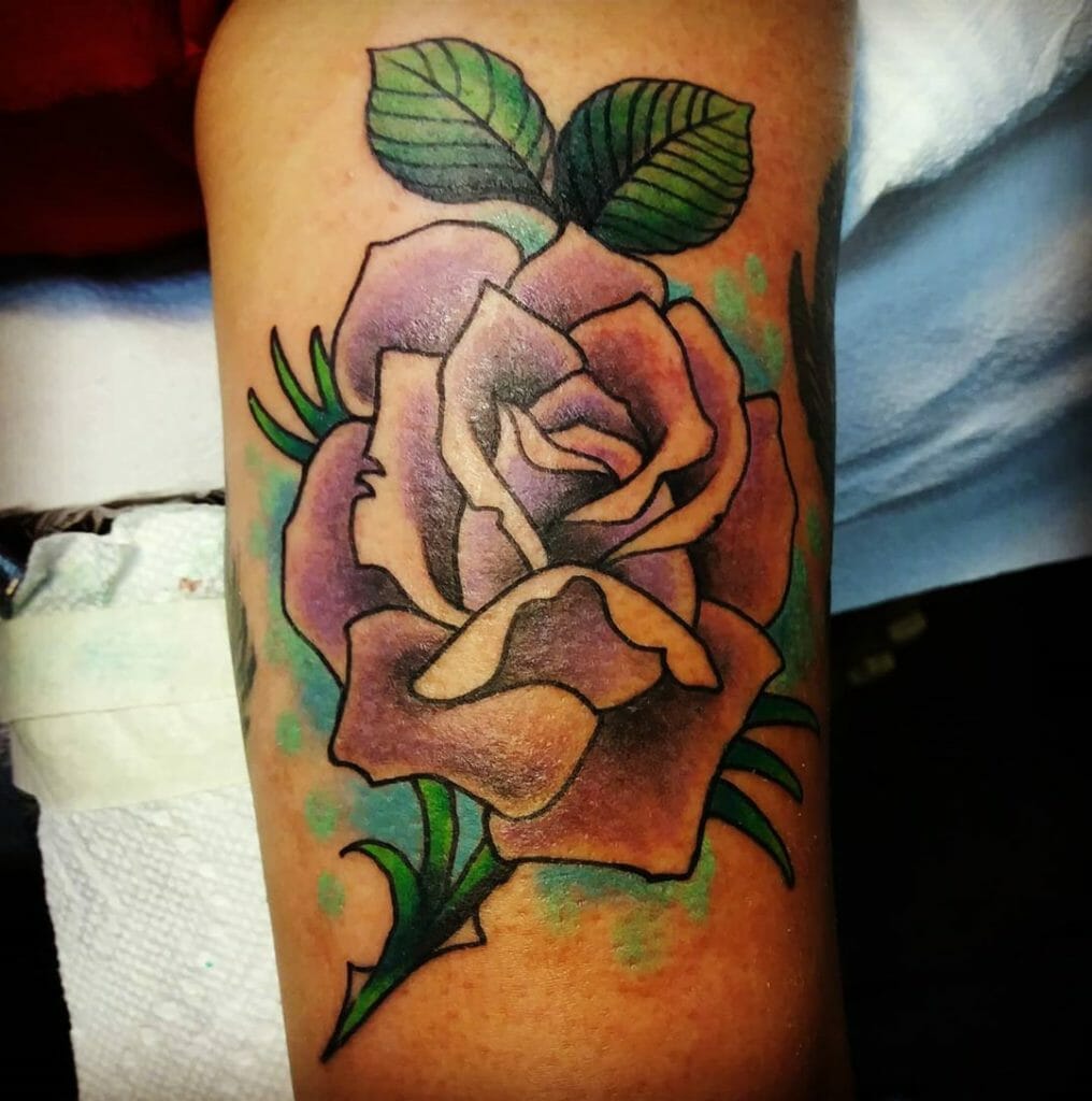 traditional flower tattoo