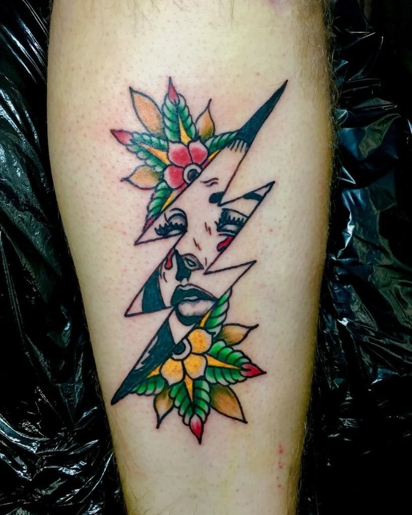 traditional flower tattoo