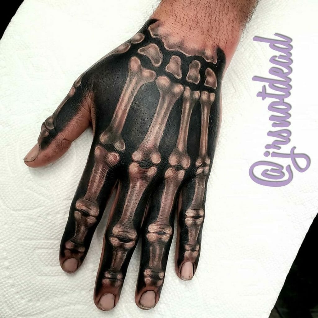 skeleton hand tattoo