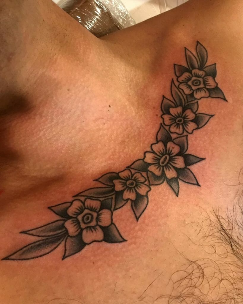 traditional flower tattoo