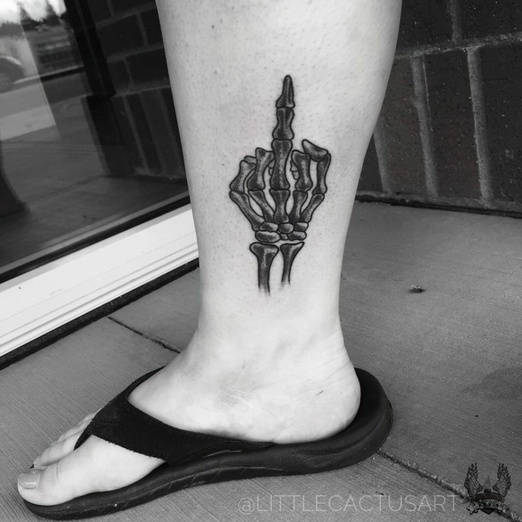 skeleton hand tattoo