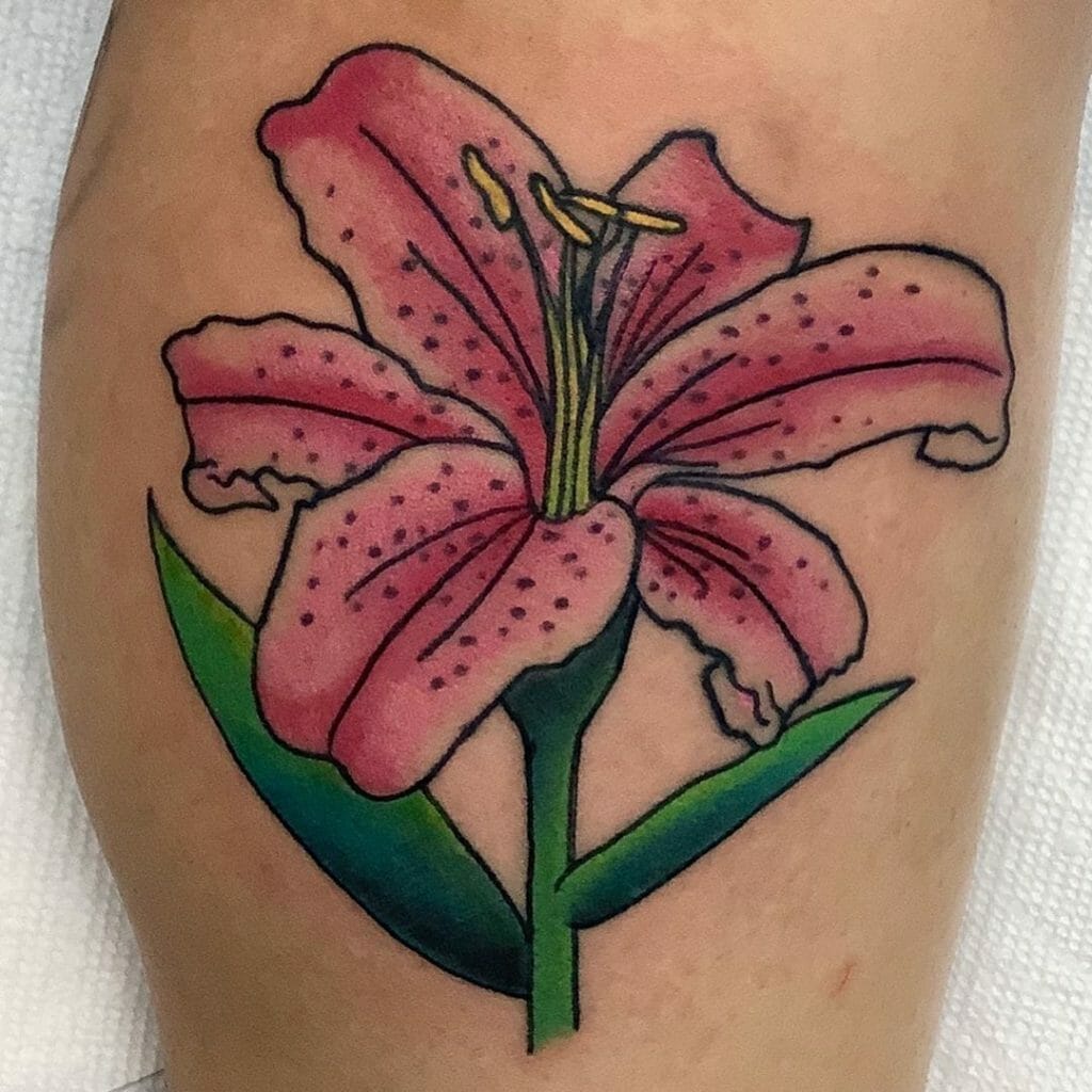 traditional flower tattoo