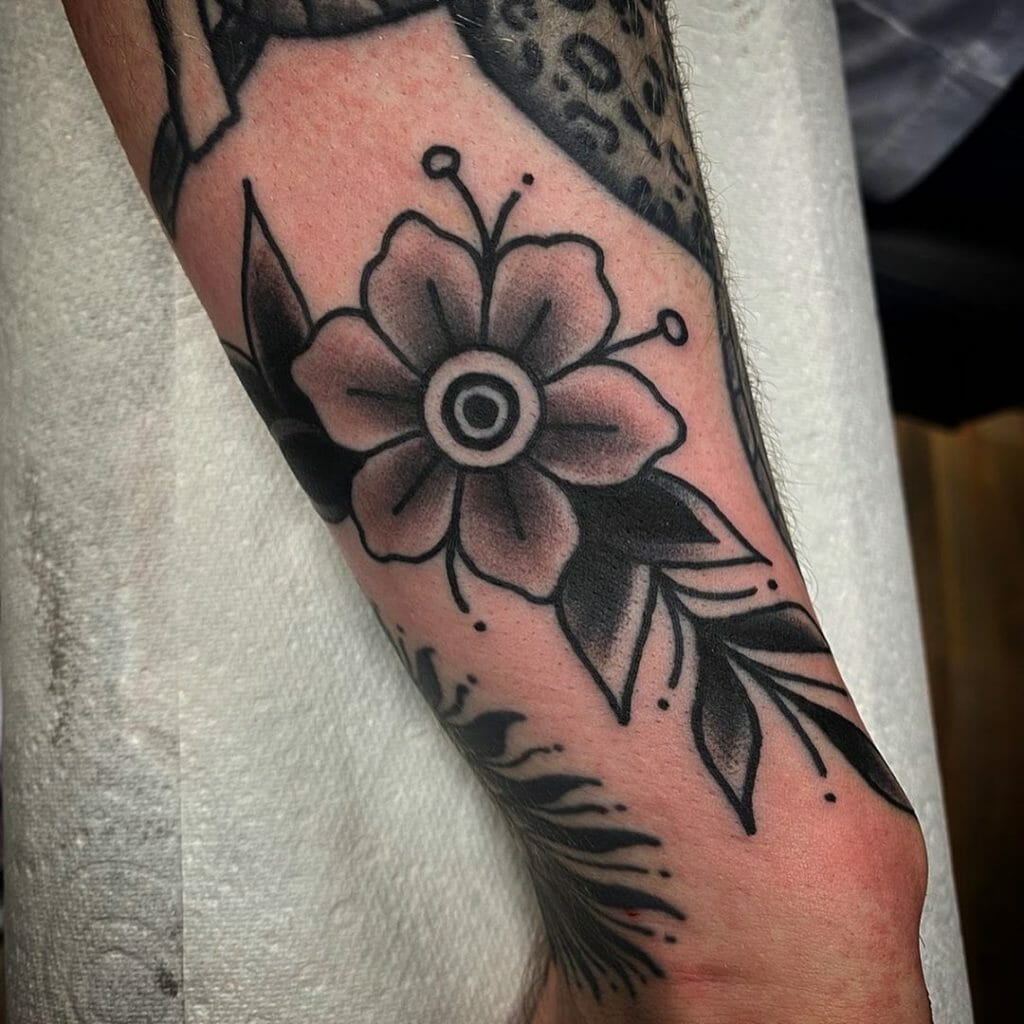 traditional flower tattoo