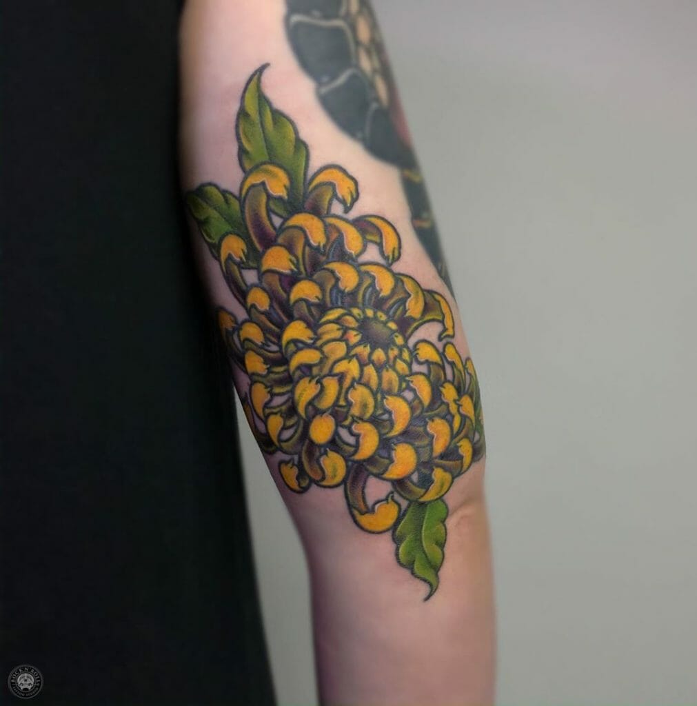 traditional flower tattoo