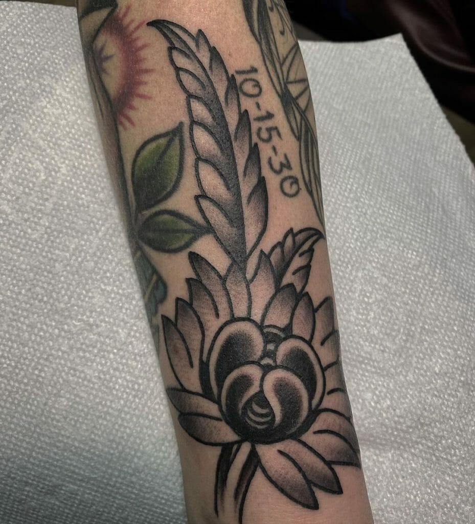 traditional flower tattoo