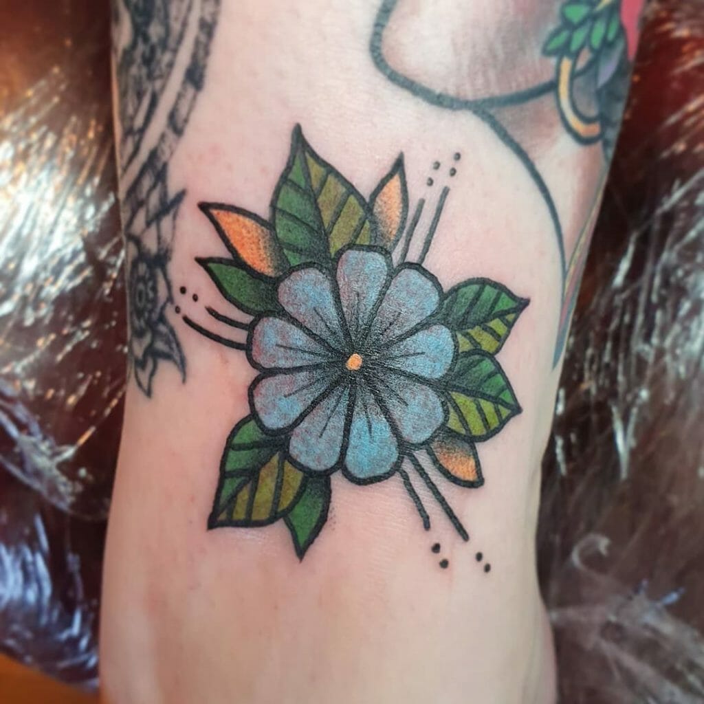 traditional flower tattoo