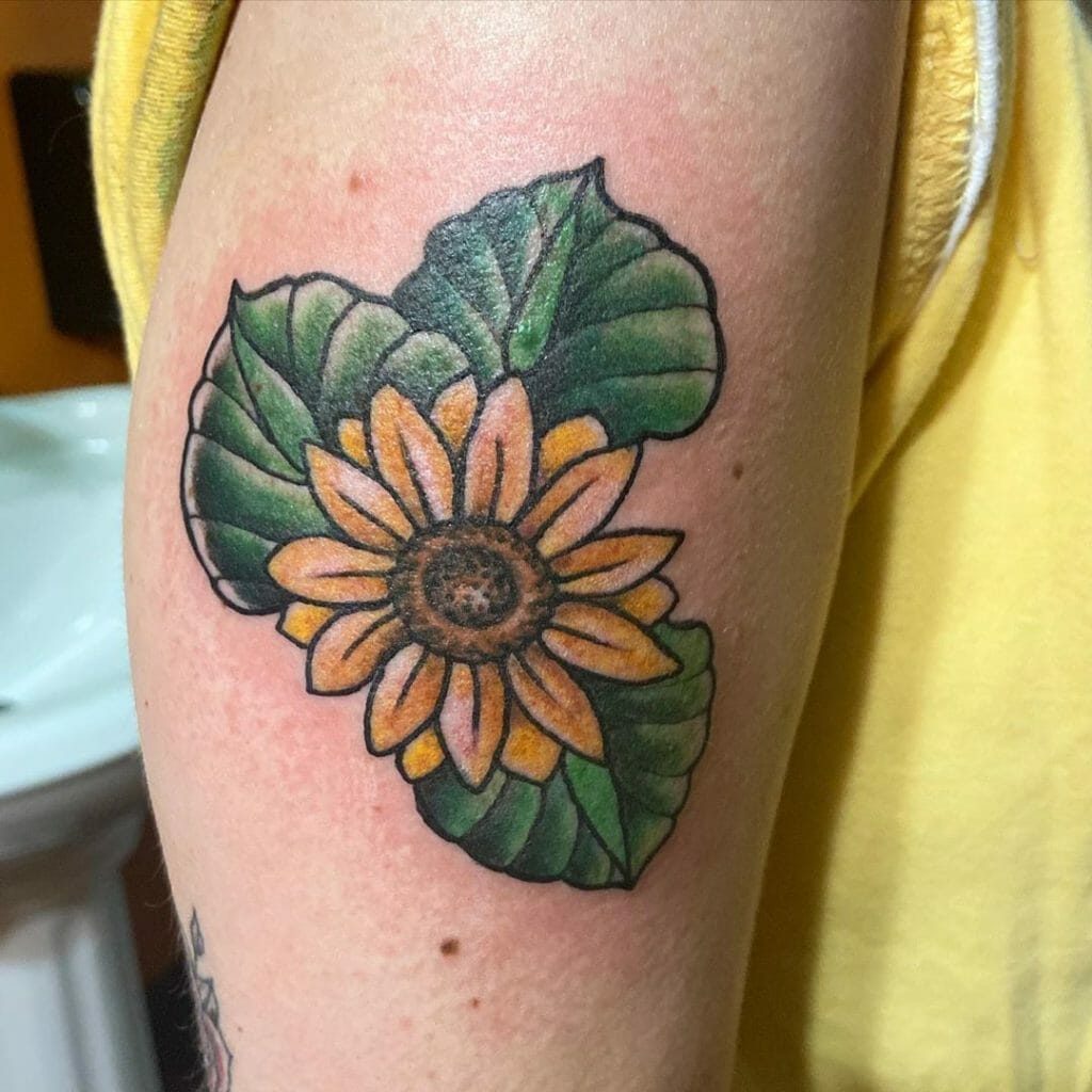 traditional flower tattoo