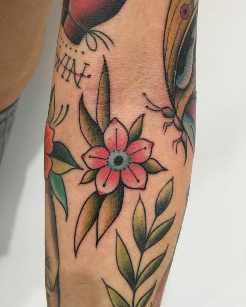 traditional flower tattoo