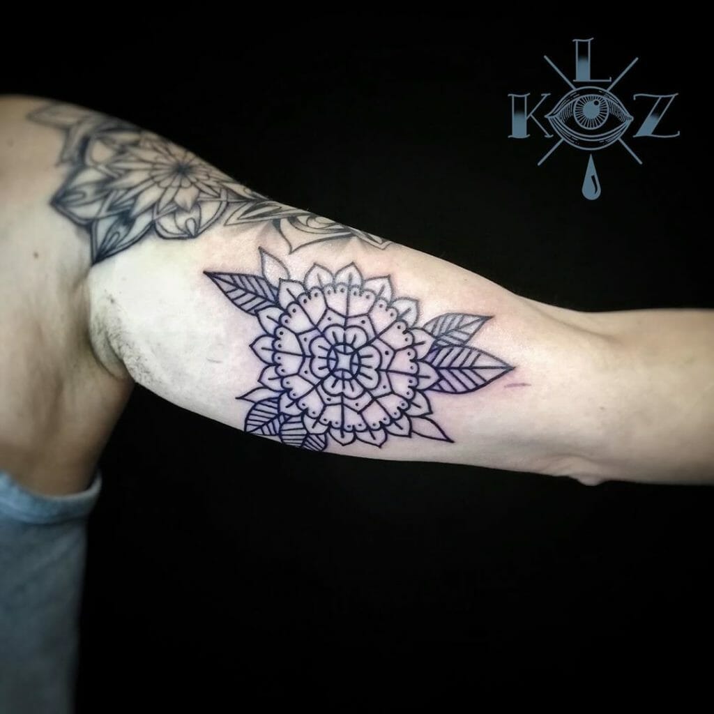 traditional flower tattoo