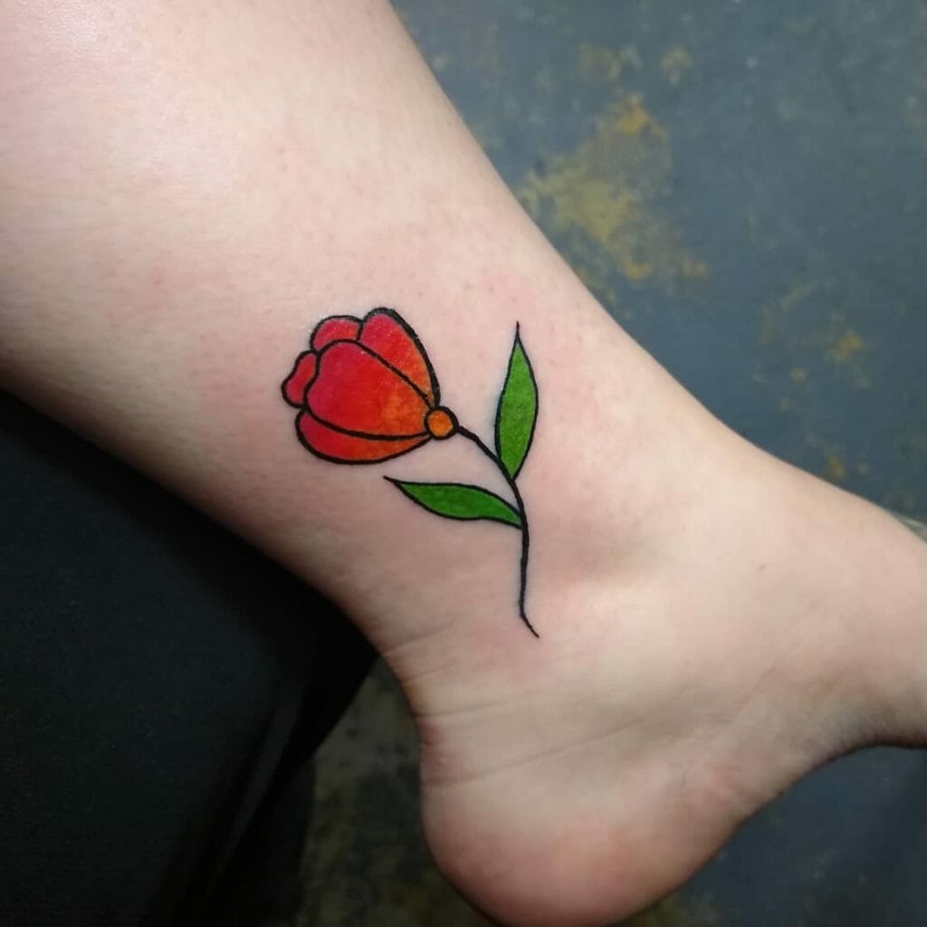 traditional flower tattoo