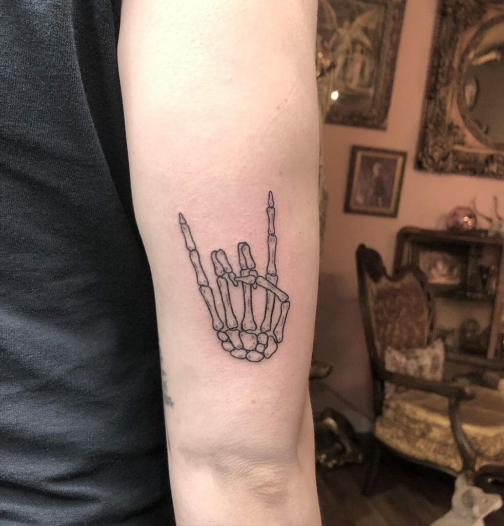 skeleton hand tattoo