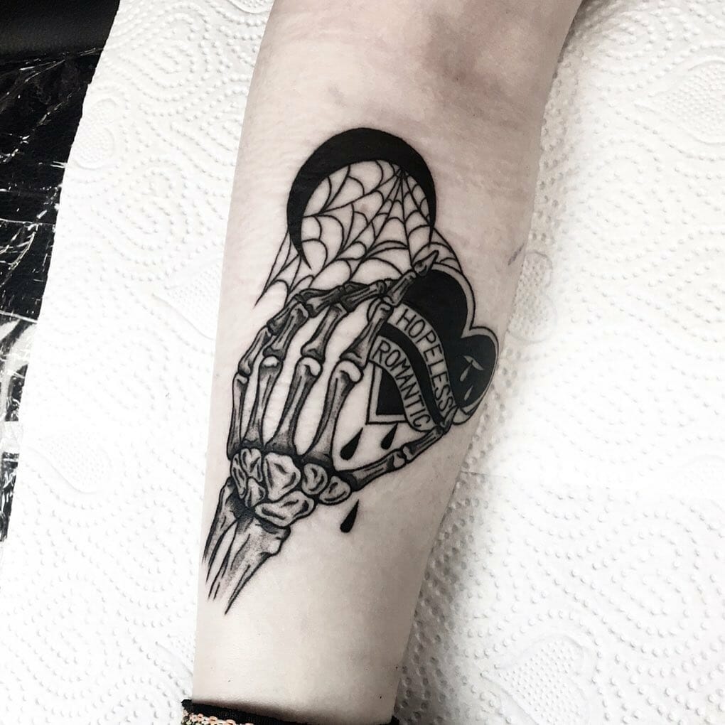 skeleton hand tattoo