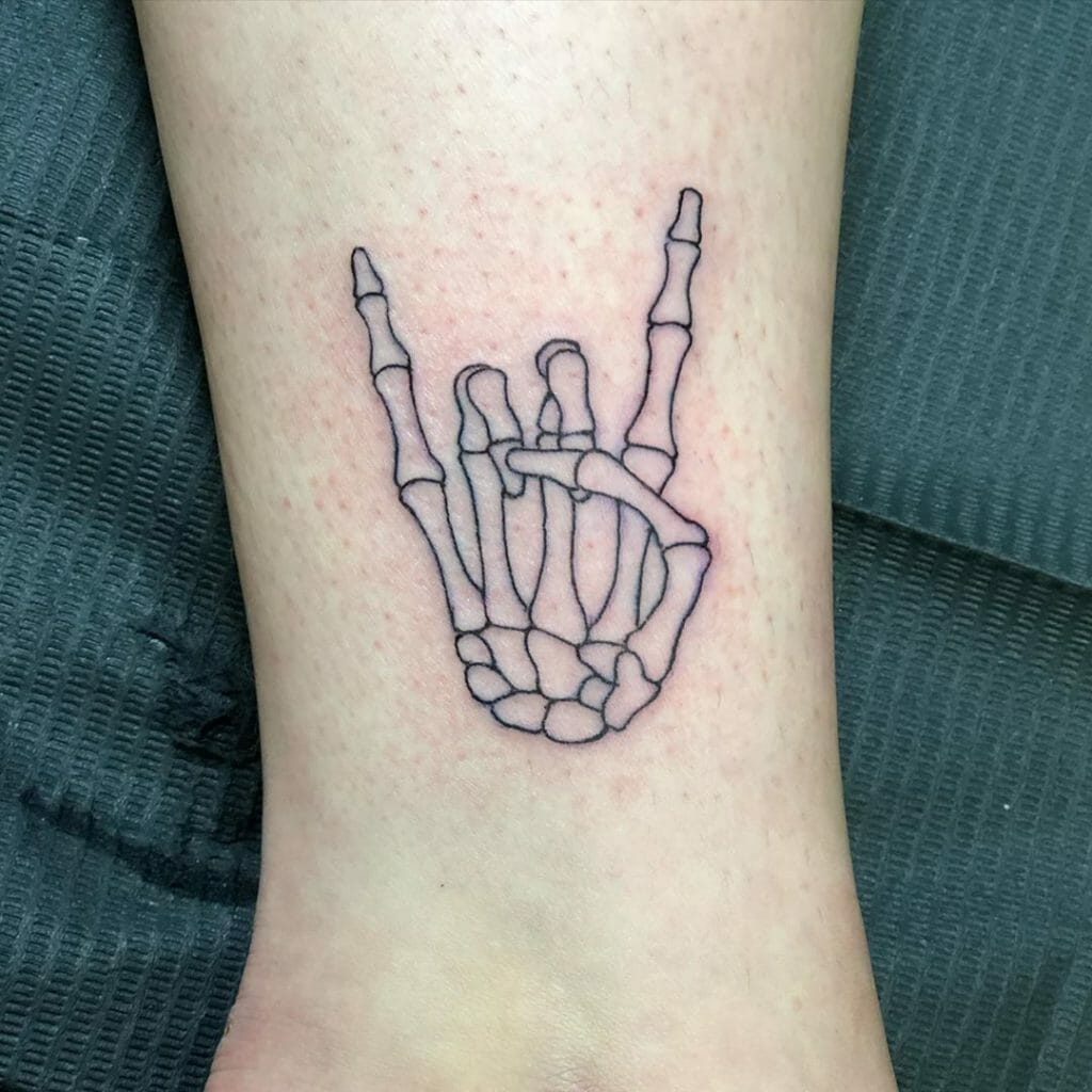 skeleton hand tattoo