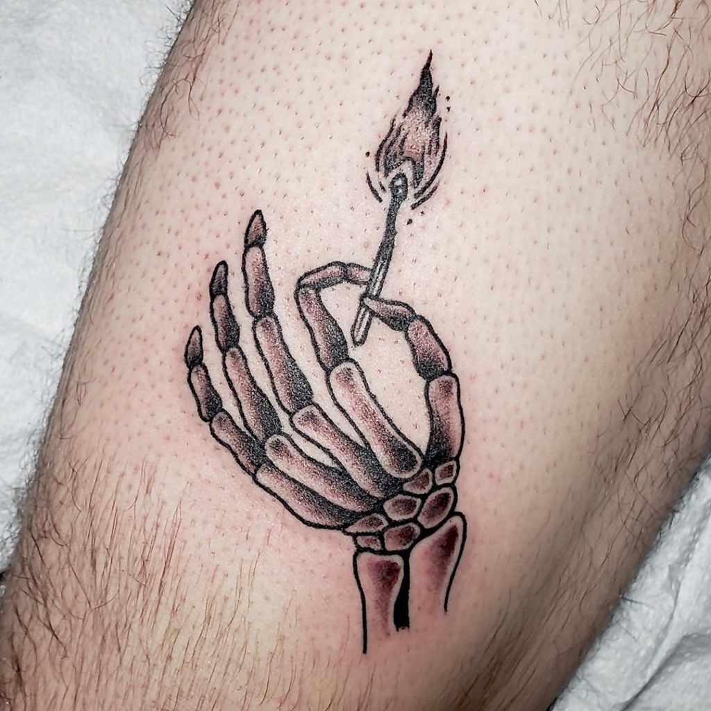 skeleton hand tattoo