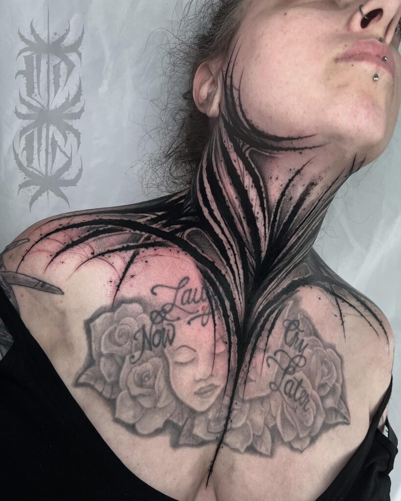 Neck Tattoo Cover-Up