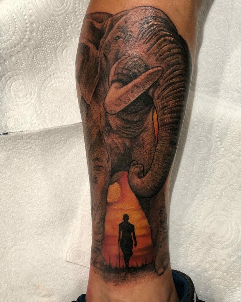 Bright elephant 2 Tattoo Ideas