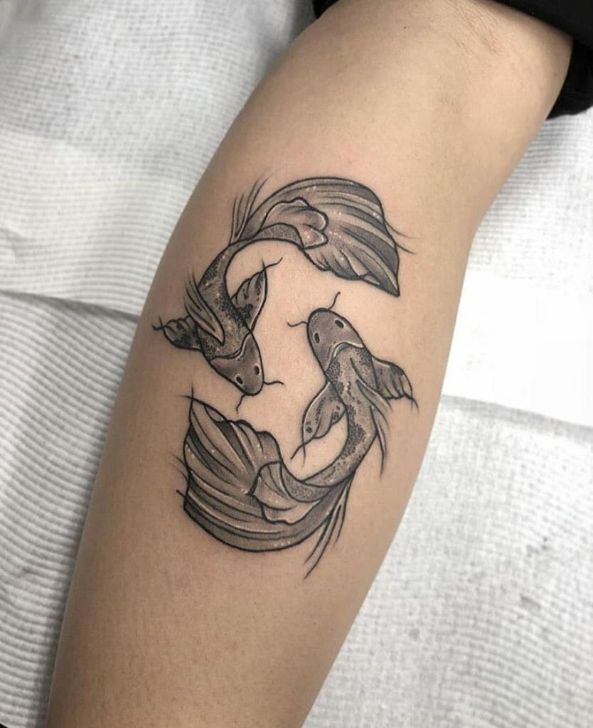 Yin Yang Koi Fish Tattoo Design