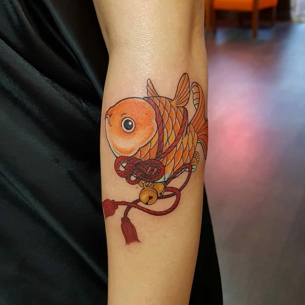 Japanese Goldfish Tattoo Design