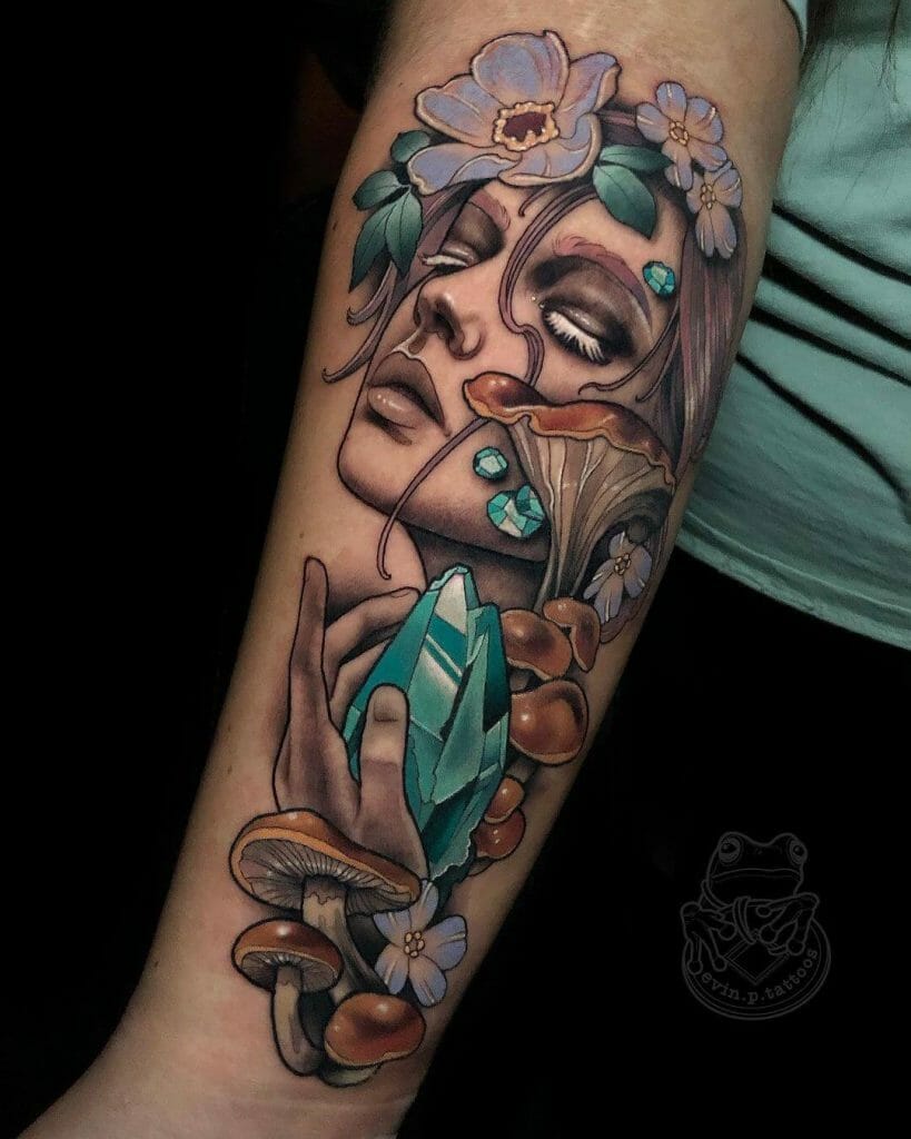 Neo Traditional Portrait Tattoo