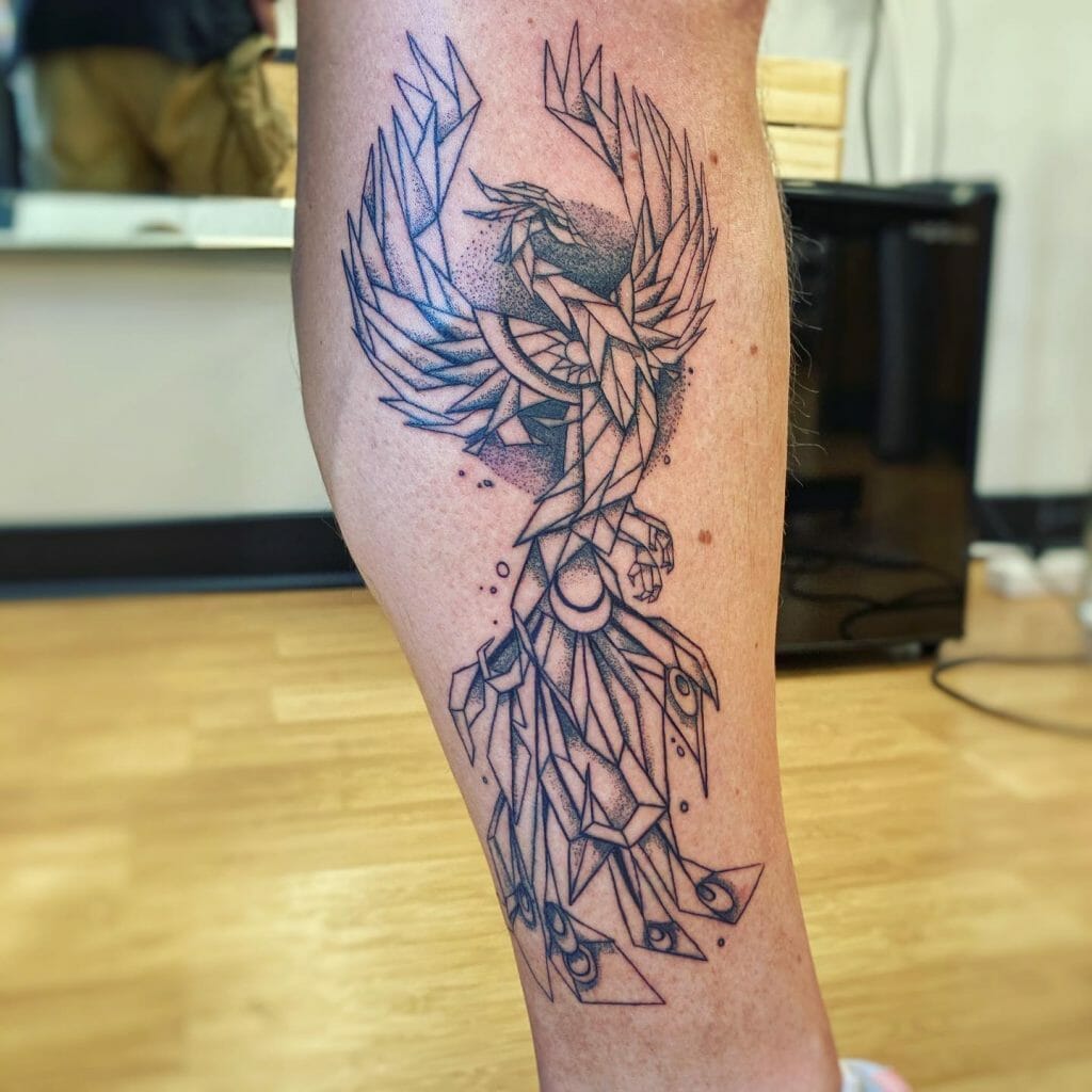 Origami Phoenix Tattoo