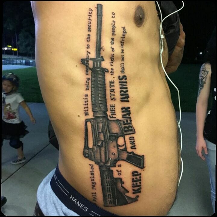 Realistic Tattoo Ar 15