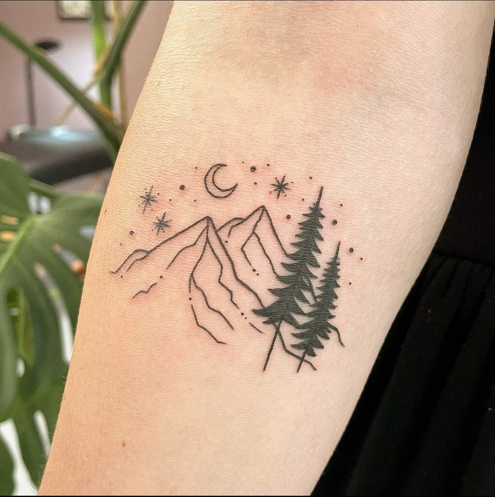 The most modern mountain tattoo designs