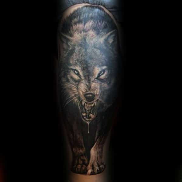 Aggressive Wolf Design