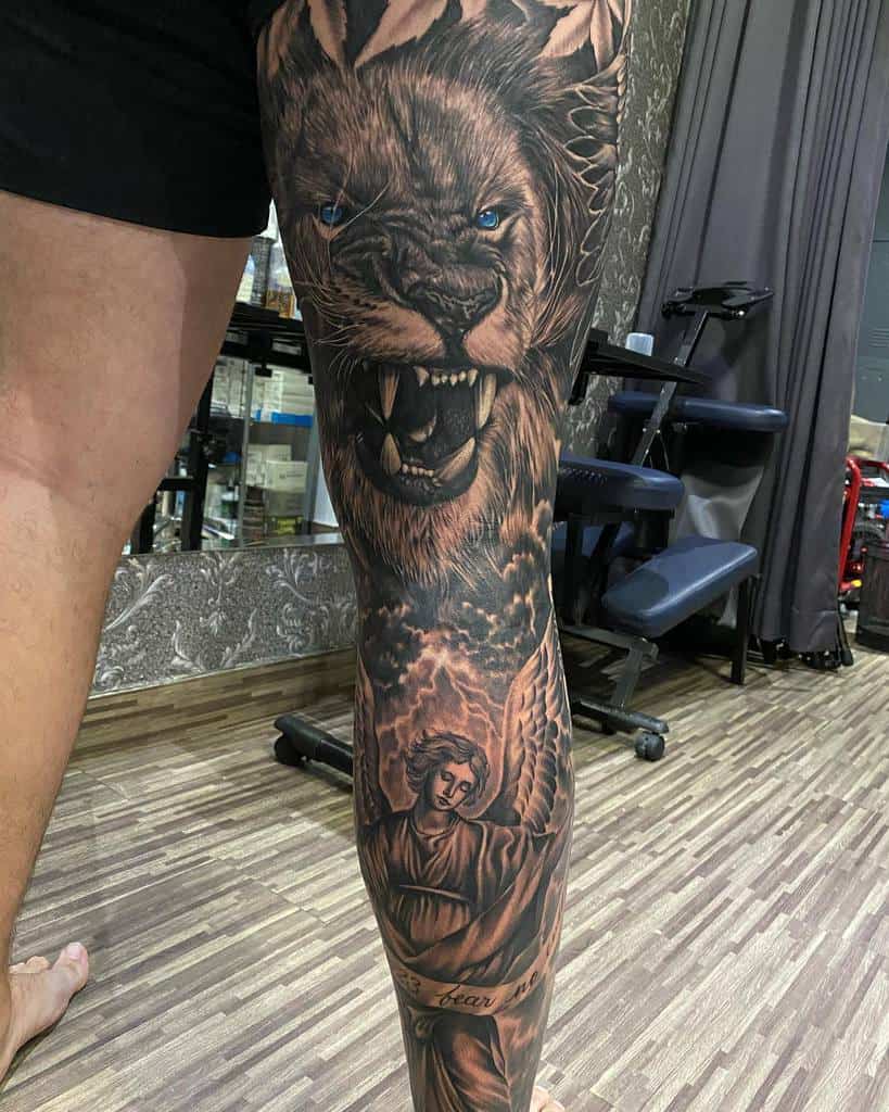 leg sleeve tattoo