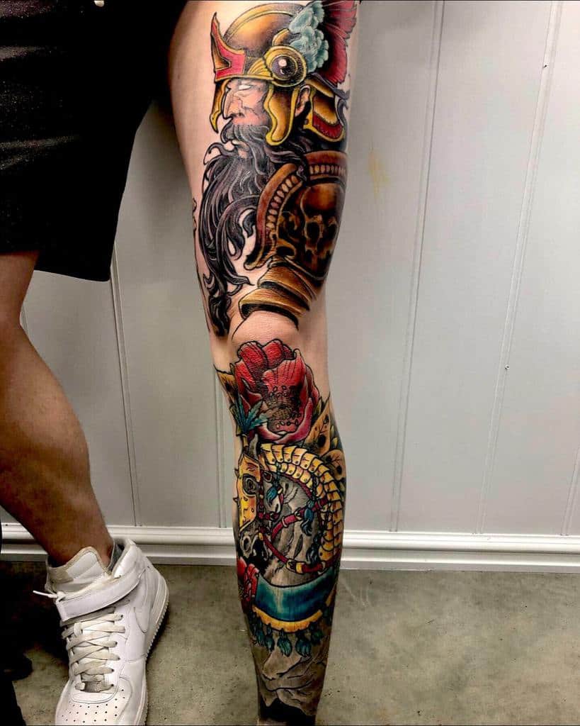 leg sleeve tattoo