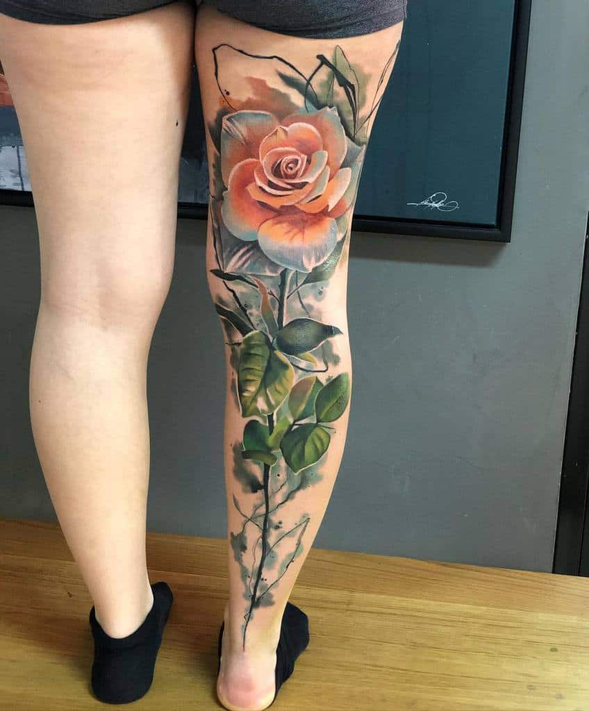 leg sleeve tattoo