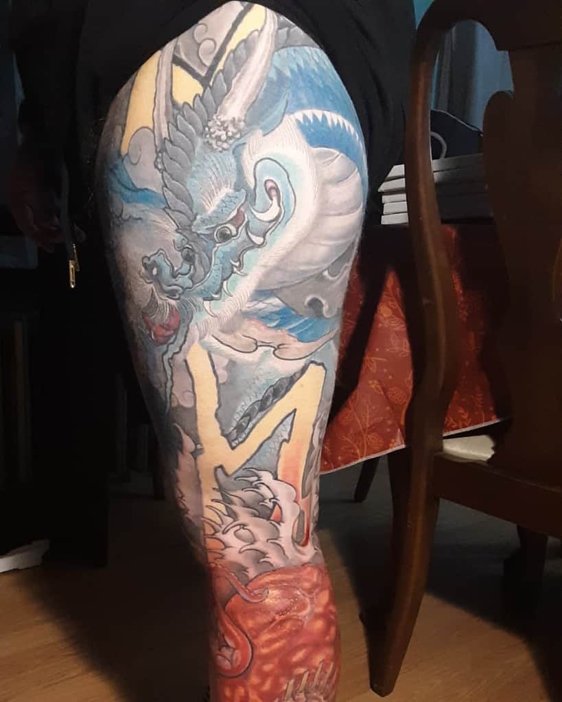 leg sleeve tattoo