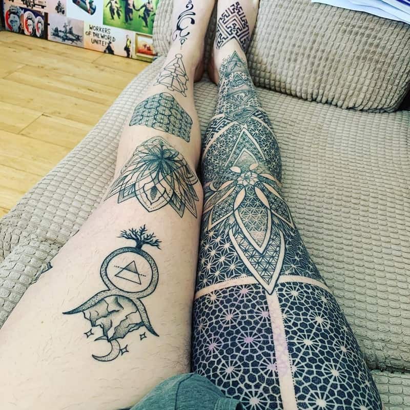 leg sleeve tattoo