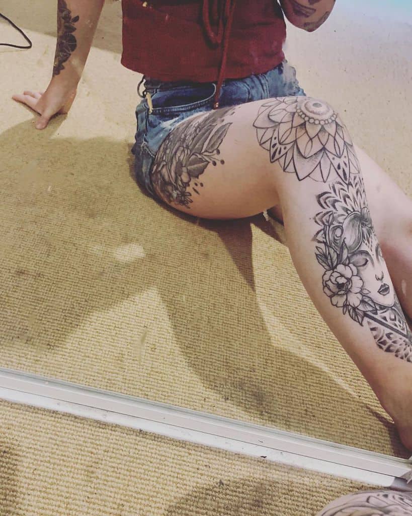 leg sleeve tattoo