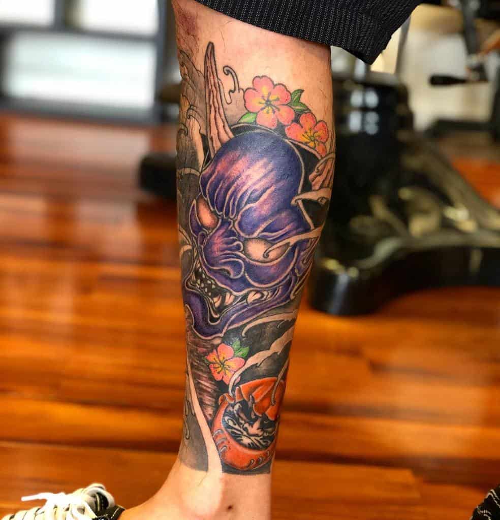 leg sleeve tattoo